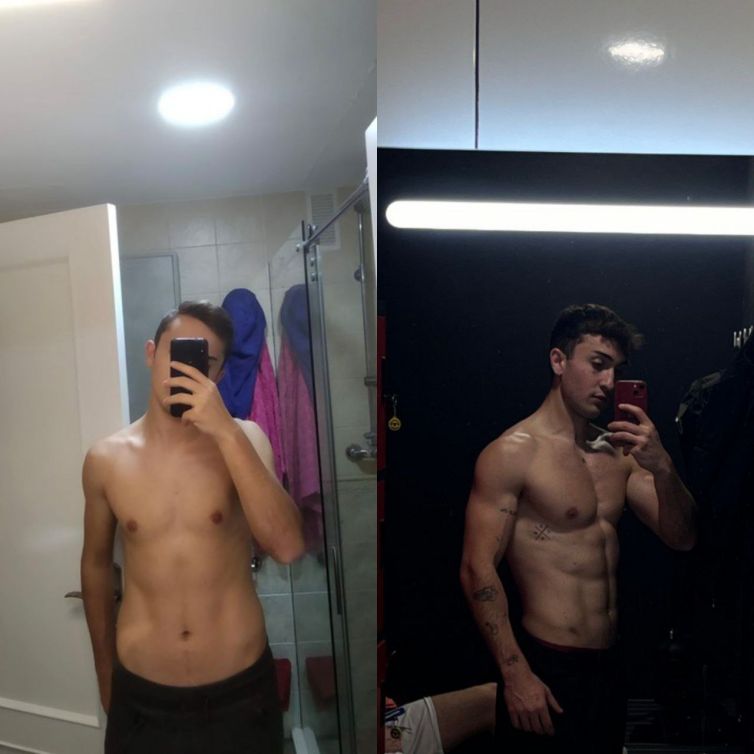 Cambio físico antes y después de Marcos Albelda, entrenador personal de Growithmarcos